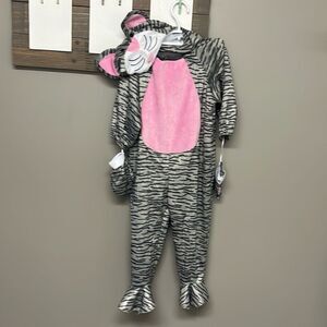 Striped Kitty Cat Children’s Costume Full Body Suit with Detachable Mask 3T-4T